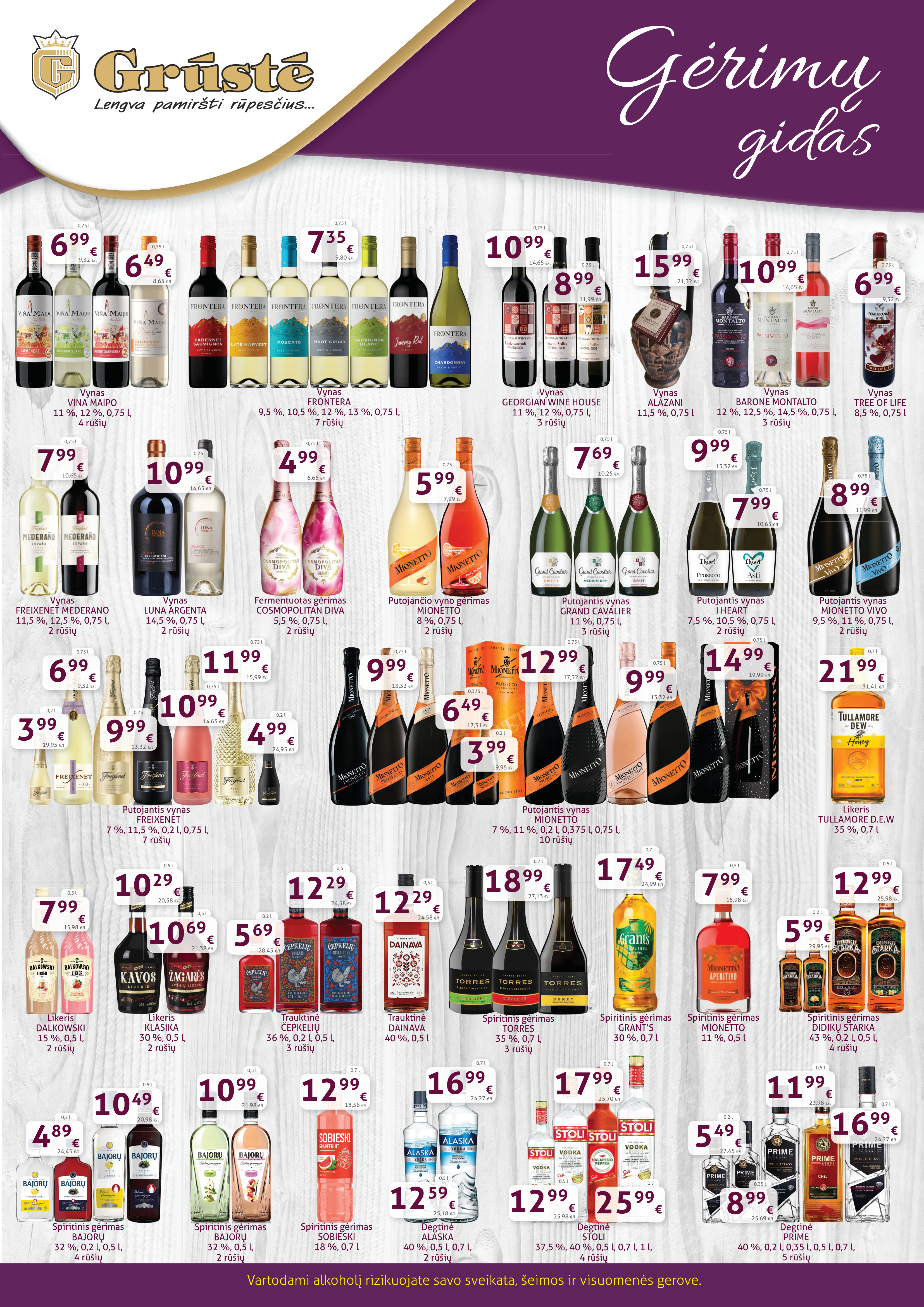 Gėrimų gidas – 1 puslapis